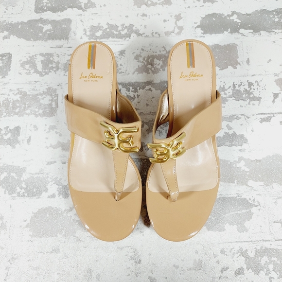 NEW Sam Edelman Women's Yardlie Emblem Platform Wedge Sandals A169 - Picture 11 of 12